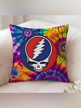 Grateful Dead SINGER Pillow Case Silky Elegant Comfort Sofa Bed Invisible Zipper
